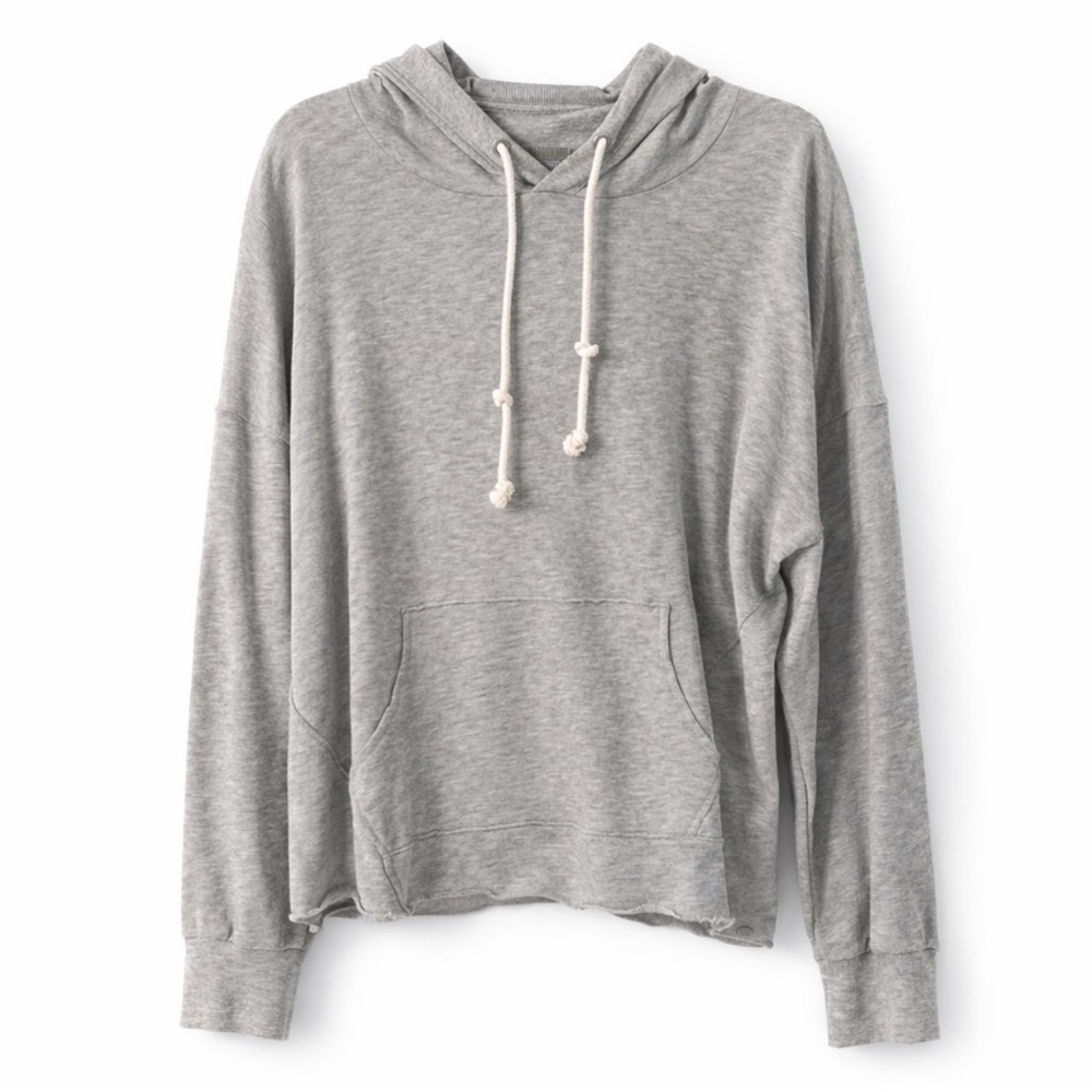 Zella All Together Raw Hem Hoodie Gray Size XL